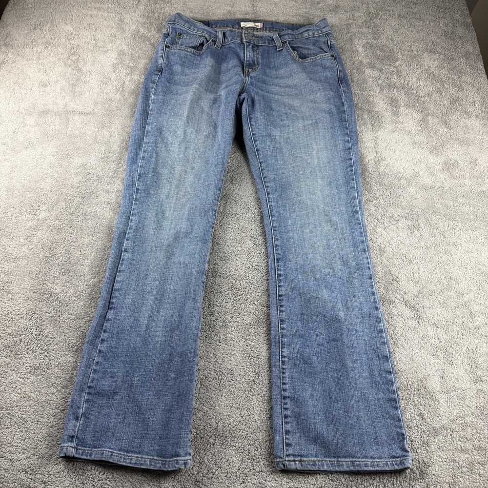 Levis 529 Curvy‎ Boot Cut Jeans Womens 12M Blue Medium Wash Mid Rise